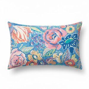 Vintage Collier Campbell Standard Blue Floral Pillowcase Cotton Designer Cottage